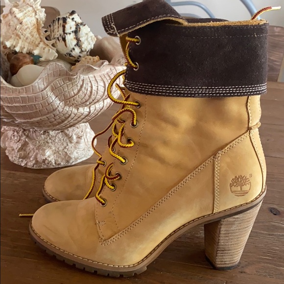 Timberland Shoes - Timberland high heel boots. Size 7.5
